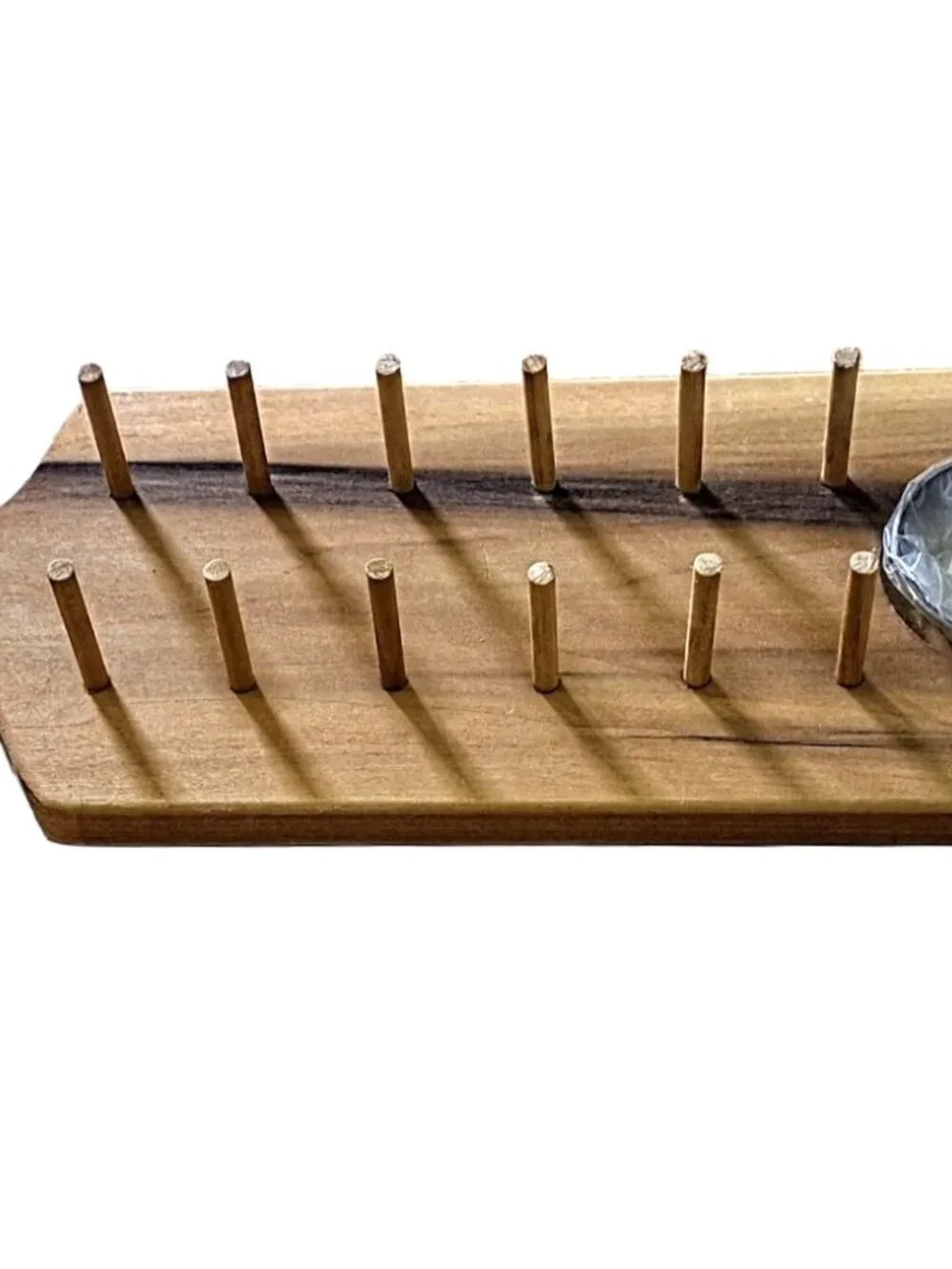 2 Handmade Wood 5 Taco Serving Boards with Sauce Cup NEW